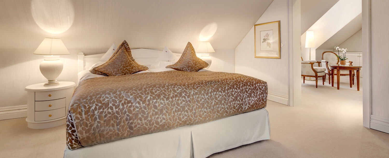 Vila Vita Rosenpark Marburg Екстер'єр фото A bed with a bed skirt